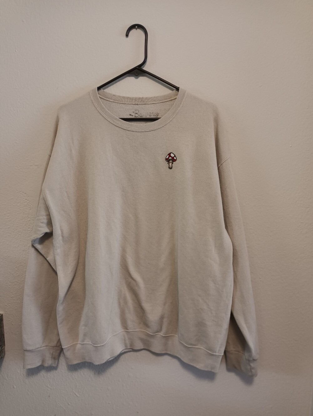 Red Mushroom Beige Sweater